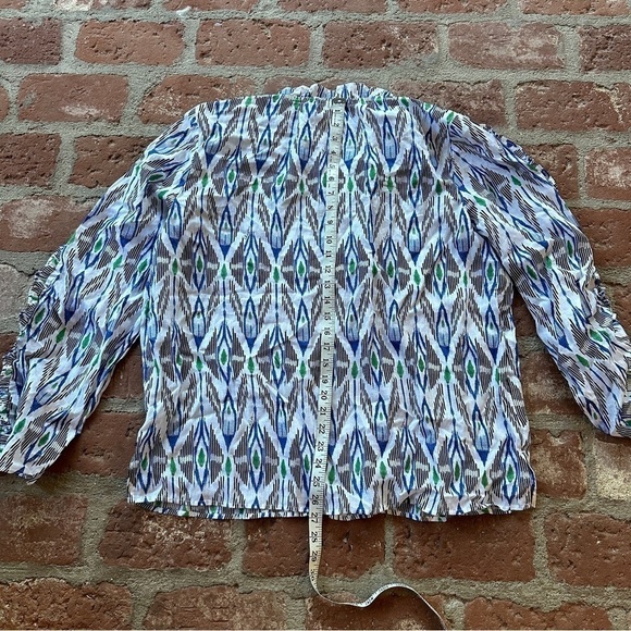 Chico’s Ikat Print Woven Top Womens 3 US XL 40th Anniversary Limited Edition - Picture 6 of 16